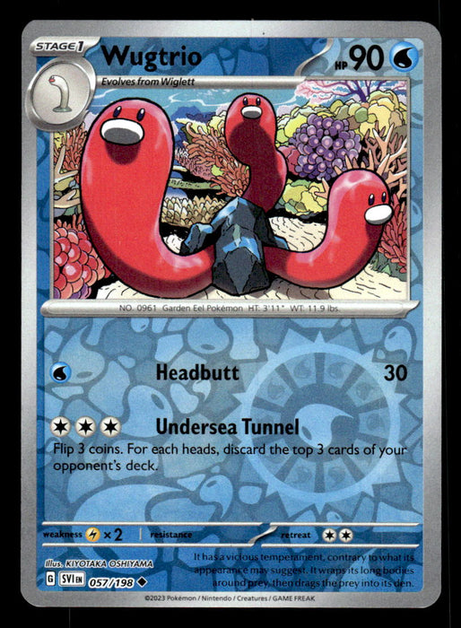 Wugtrio Pokemon TCG Scarlet and Violet Reverse Holo Front of Card