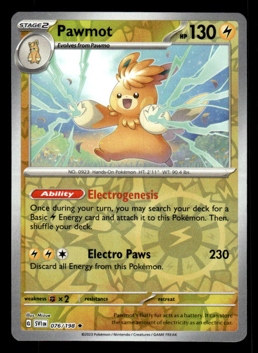 pawmot pokemon card Pokemon Scarlet & Violet Base Set Holo Rare Pawmot #76