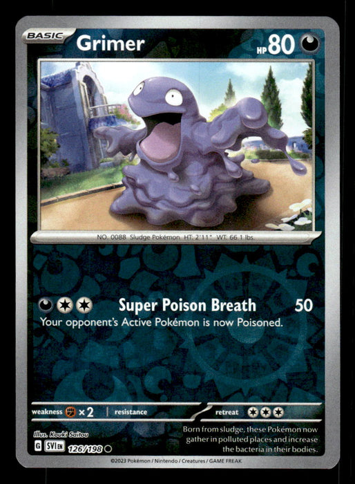 Grimer Pokemon TCG Scarlet and Violet Reverse Holo Front of Card