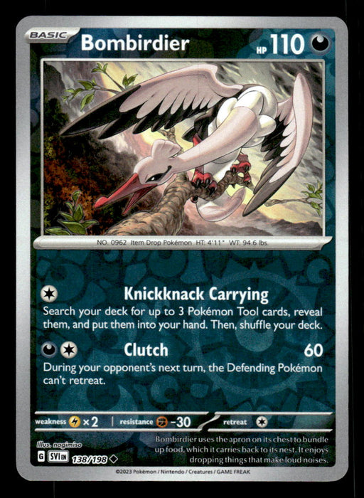 bombirdier pokemon card Amazon.com: Pokemon - Bombirdier 219/198 - Scarlet & Violet - Illustrator Rare