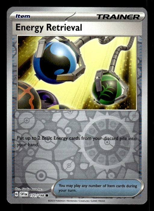 Energy Retrieval Pokemon TCG Scarlet and Violet Reverse Holo Front of Card