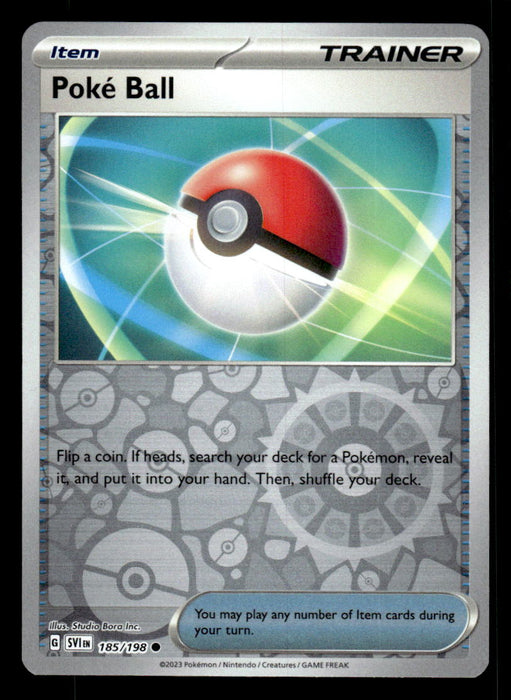 Poke Ball Pokemon TCG Scarlet and Violet Reverse Holo Front of Card