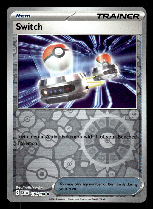 Switch Pokemon TCG Scarlet and Violet Reverse Holo Front of Card