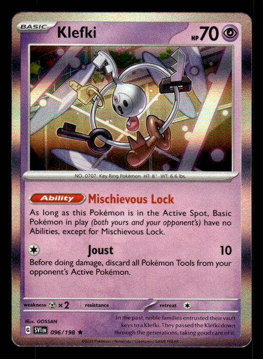klefki pokemon card value Pokemon TCG Scarlet and Violet Klefki # 96 Foil Rare — Collectible Craze America