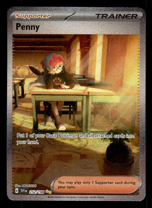 Pokemon TCG Scarlet and Violet Penny # 252 Foil Full Art Collectible Craze America Pokemon TCG Scarlet and Violet Penny # 252 Foil Full Art Collectible Craze America