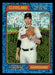 Shane Bieber 2023 Topps Heritage Baseball Blue Sparkle Refractor Front of Card