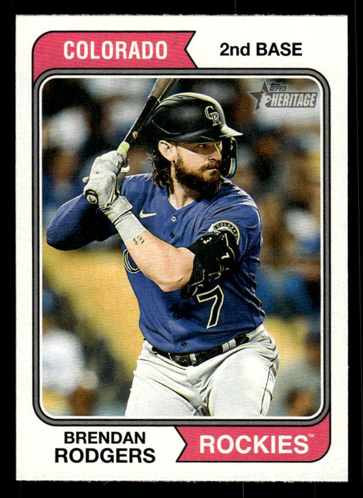 Brendan Rodgers 2023 Topps Heritage Baseball Short Print Front of Card