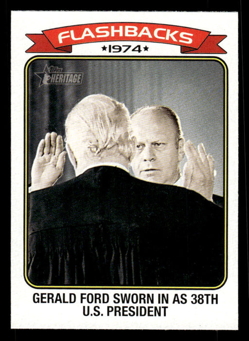 Gerald Ford 2023 Topps Heritage Baseball News Flashbacks Front of Card