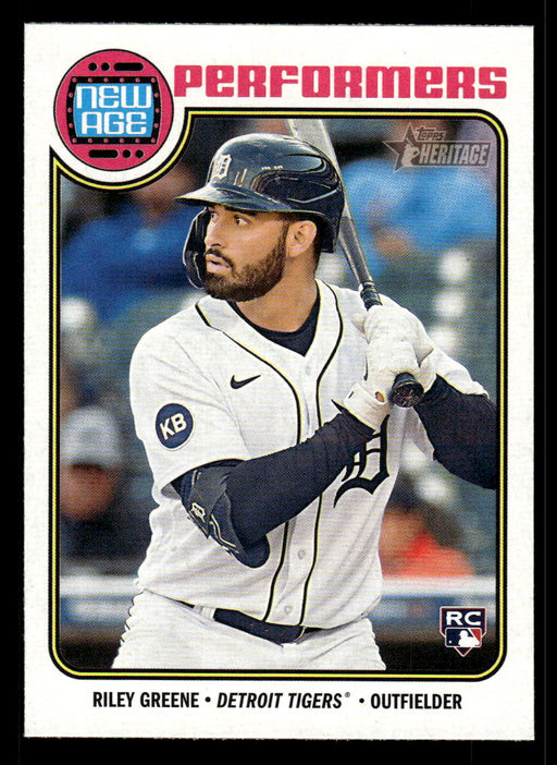 Riley Greene 2023 Topps Heritage Baseball New Age Performers Front of Card