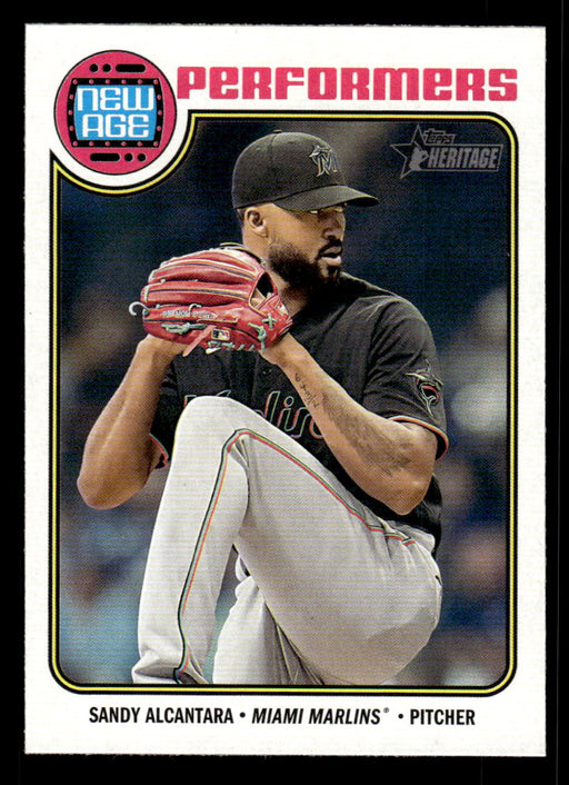 Sandy Alcantara 2023 Topps Heritage Baseball New Age Performers Front of Card