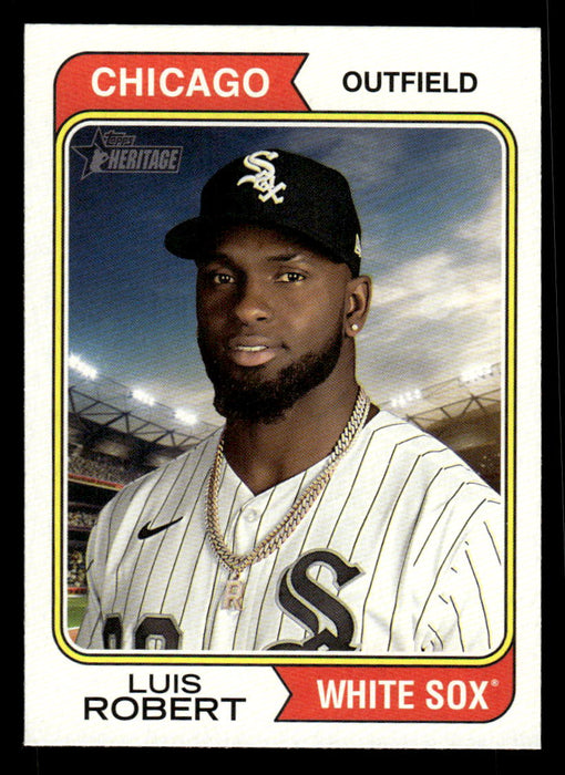 Luis Robert 2023 Topps Heritage Baseball Base Front of Card