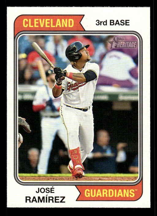 José Ramírez 2023 Topps Heritage Baseball Base Front of Card
