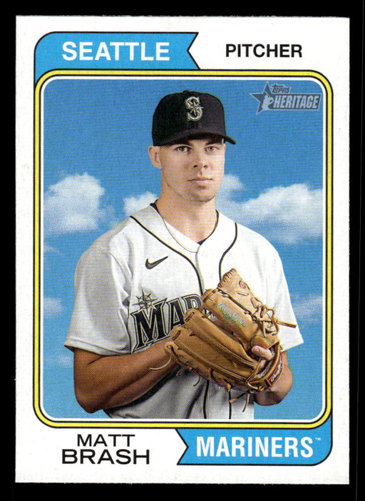 Matt Brash 2023 Topps Heritage Baseball Base Front of Card