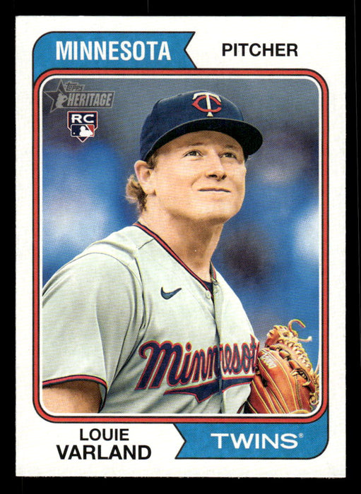 Louie Varland 2023 Topps Heritage Baseball Base Front of Card