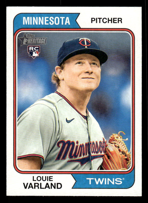 Louie Varland 2023 Topps Heritage Baseball Base Front of Card