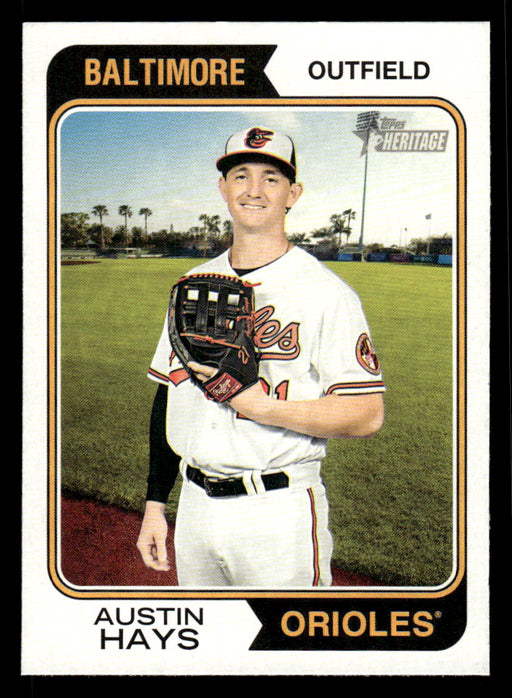 Austin Hays 2023 Topps Heritage Baseball Base Front of Card