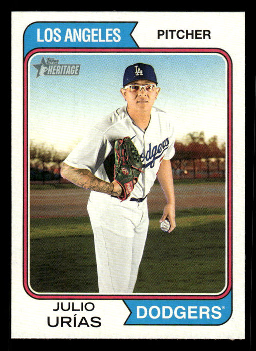 Julio Urías 2023 Topps Heritage Baseball Base Front of Card