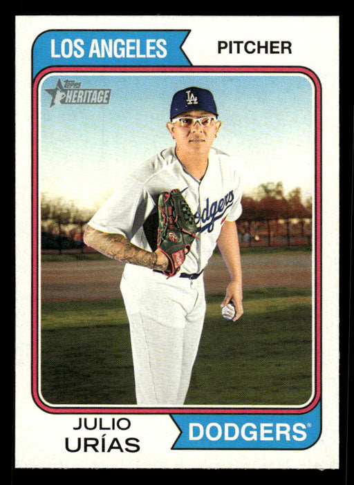 Julio Urías 2023 Topps Heritage Baseball Base Front of Card