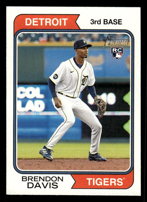 Brendon Davis 2023 Topps Heritage Baseball Base Front of Card