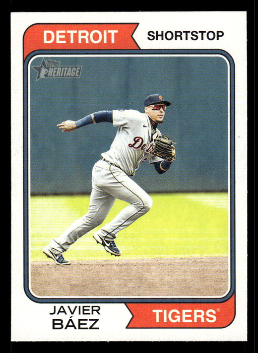 Javier Báez 2023 Topps Heritage Baseball Base Front of Card