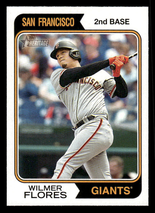 Wilmer Flores 2023 Topps Heritage Baseball Base Front of Card