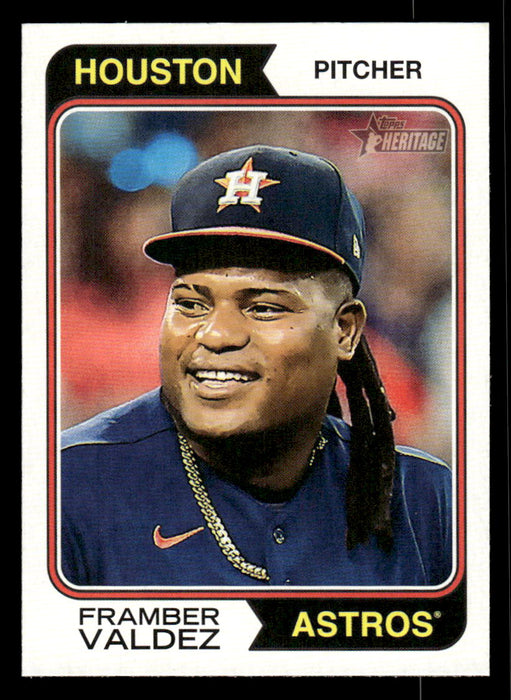 Framber Valdez 2023 Topps Heritage Baseball Base Front of Card