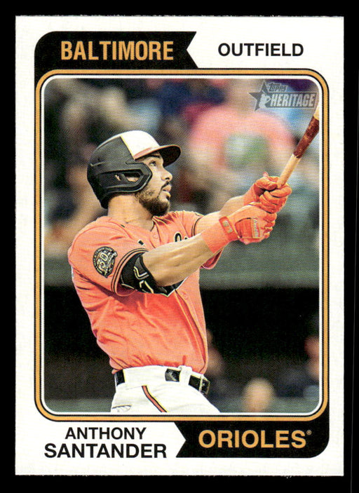 Anthony Santander 2023 Topps Heritage Baseball Base Front of Card