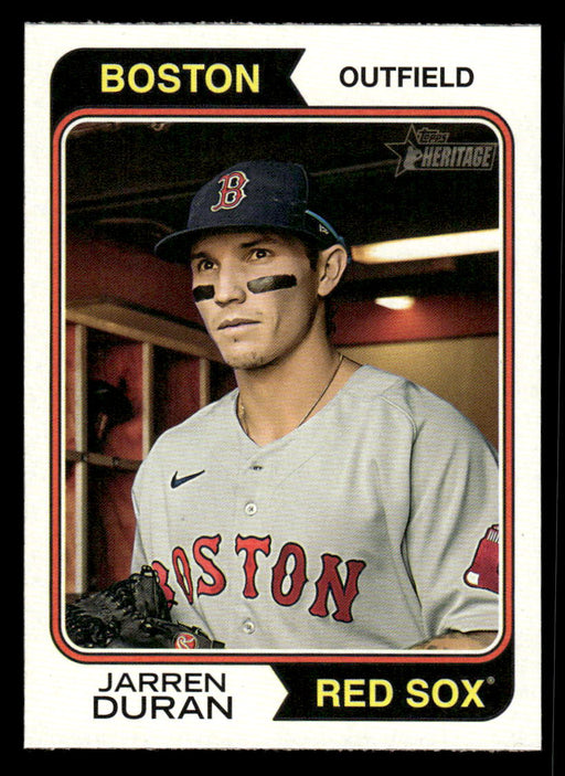 Jarren Duran 2023 Topps Heritage Baseball Base Front of Card