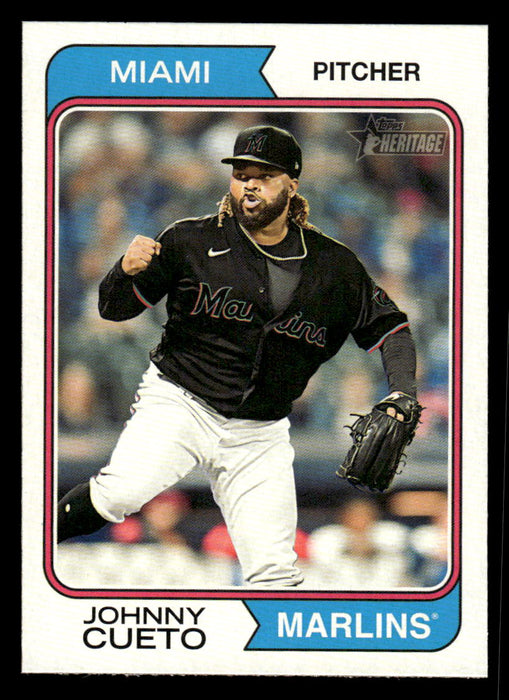 Johnny Cueto 2023 Topps Heritage Baseball Base Front of Card