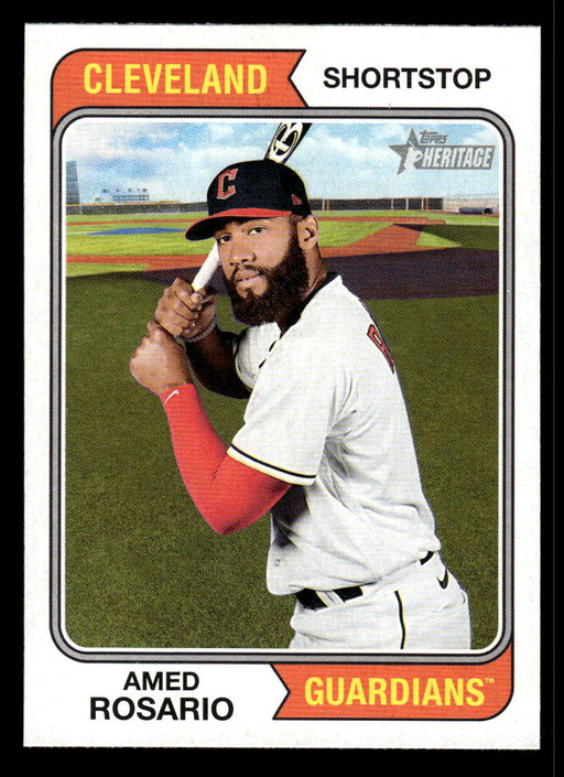 Amed Rosario 2023 Topps Heritage Baseball Base Front of Card