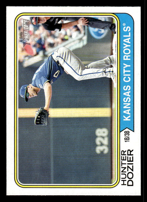 Hunter Dozier 2023 Topps Heritage Baseball Base Front of Card