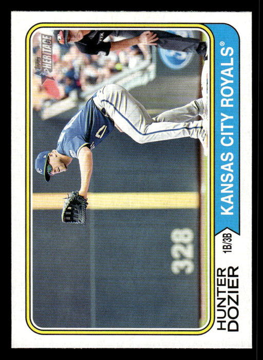 Hunter Dozier 2023 Topps Heritage Baseball Base Front of Card