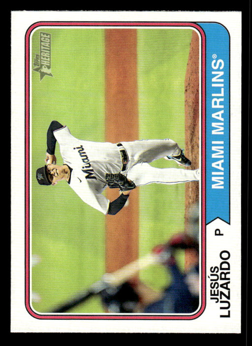 Jesús Luzardo 2023 Topps Heritage Baseball Base Front of Card