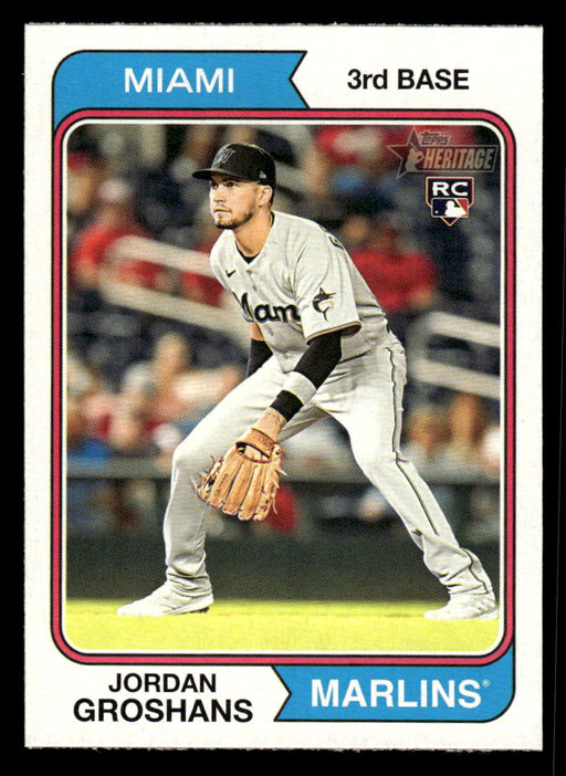 Jordan Groshans 2023 Topps Heritage Baseball Base Front of Card