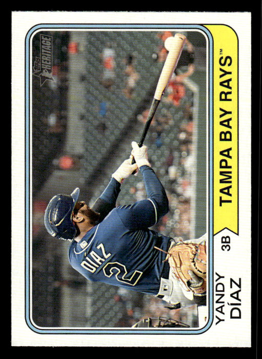 Yandy Díaz 2023 Topps Heritage Baseball Base Front of Card