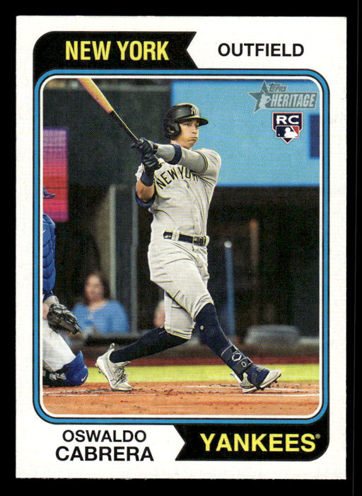 Oswaldo Cabrera 2023 Topps Heritage Baseball Base Front of Card