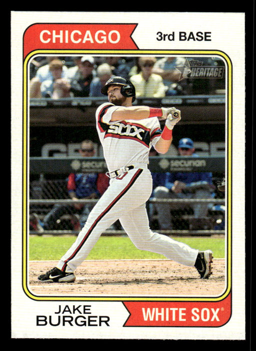 Jake Burger 2023 Topps Heritage Baseball Base Front of Card