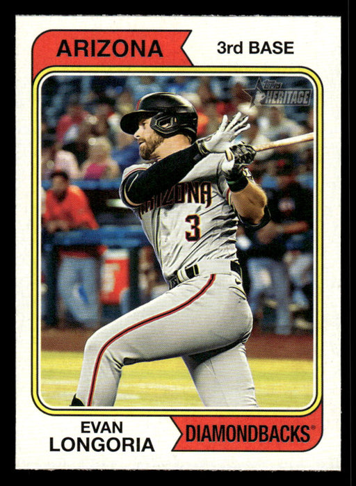 Evan Longoria 2023 Topps Heritage Baseball Base Front of Card