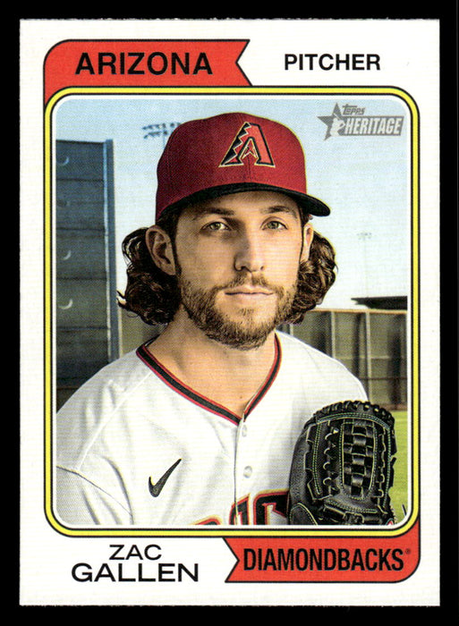 Zac Gallen 2023 Topps Heritage Baseball Base Front of Card