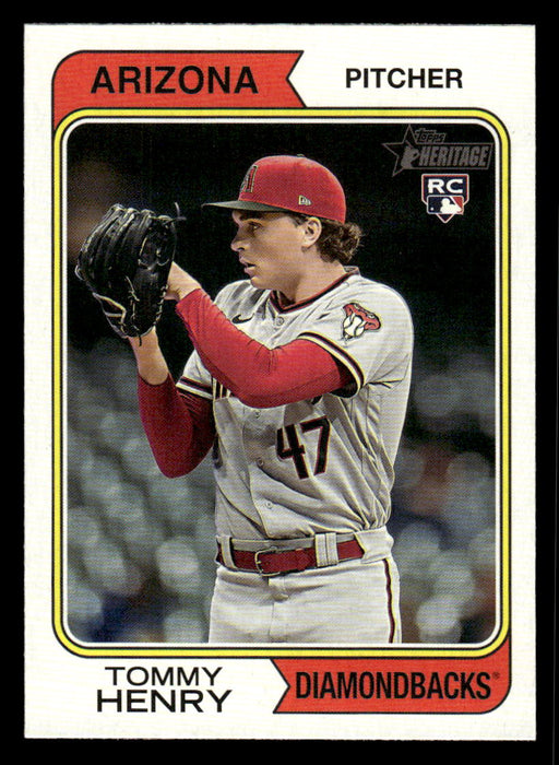 Tommy Henry 2023 Topps Heritage Baseball Base Front of Card