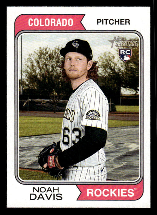Noah Davis 2023 Topps Heritage Baseball Base Front of Card