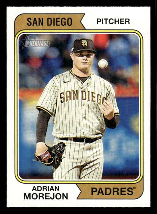Adrian Morejon 2023 Topps Heritage Baseball Base Front of Card