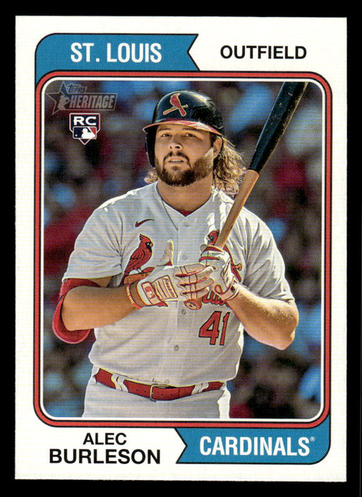 Alec Burleson 2023 Topps Heritage Baseball Base Front of Card
