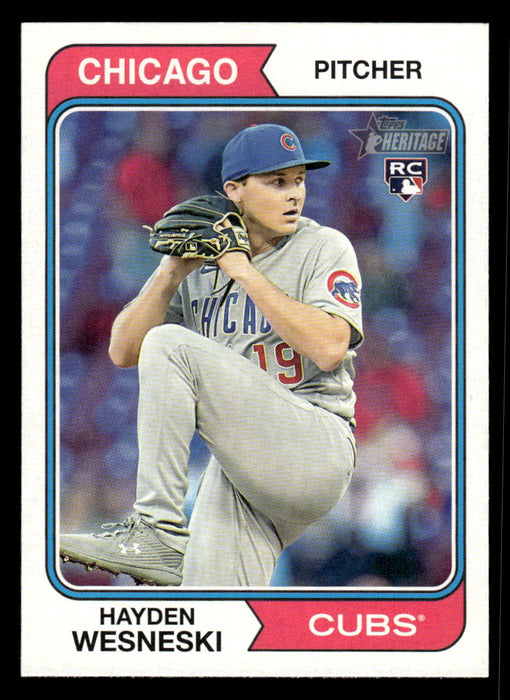Hayden Wesneski 2023 Topps Heritage Baseball Base Front of Card