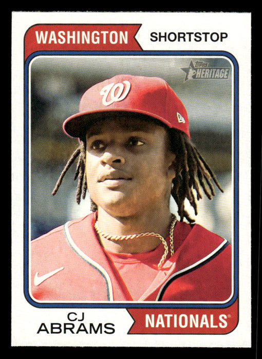 CJ Abrams 2023 Topps Heritage Baseball Base Front of Card