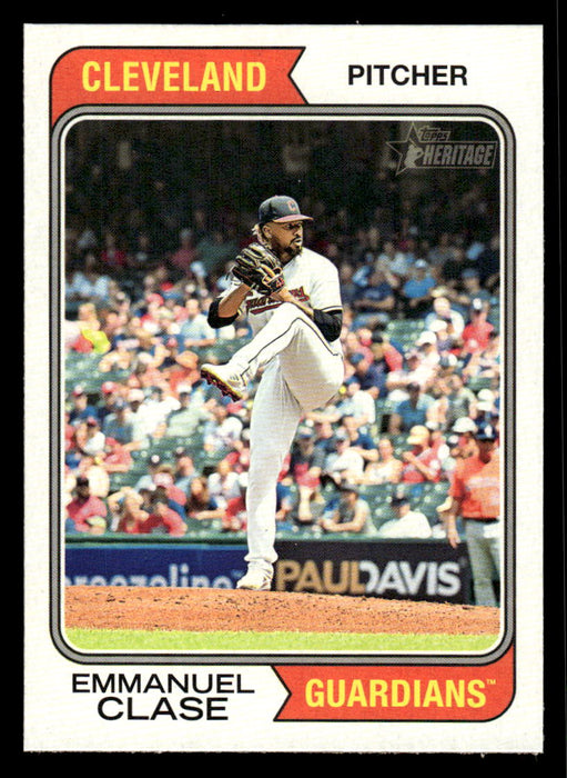 Emmanuel Clase 2023 Topps Heritage Baseball Base Front of Card