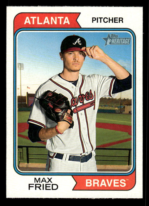 Max Fried 2023 Topps Heritage Baseball Base Front of Card