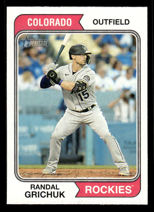 Randal Grichuk 2023 Topps Heritage Baseball Base Front of Card