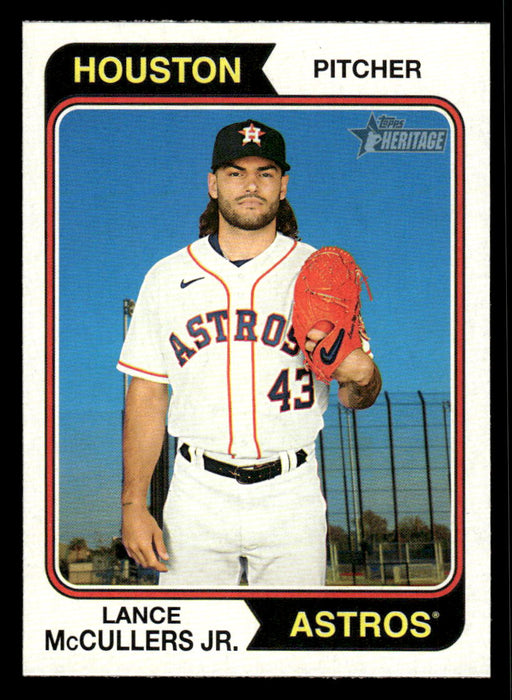 Lance McCullers Jr. 2023 Topps Heritage Baseball Base Front of Card