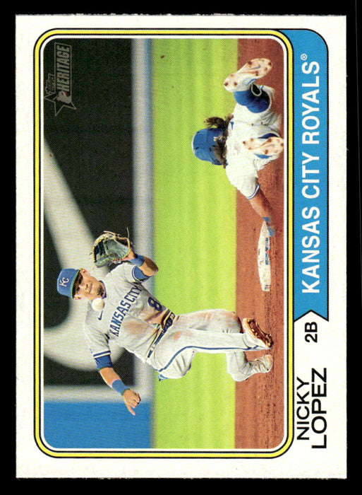 Nicky Lopez 2023 Topps Heritage Baseball Base Front of Card